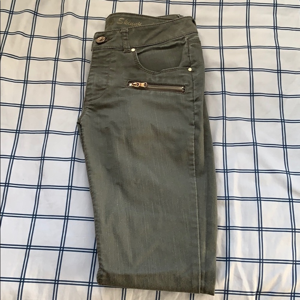 Army Green Skinny Jeans